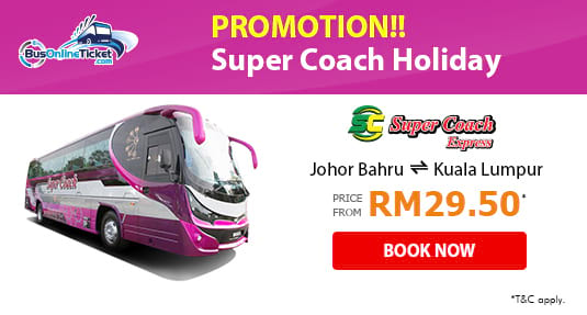 Super Coach Express Bus From Jb To Kuala Lumpur Busonlineticket Com