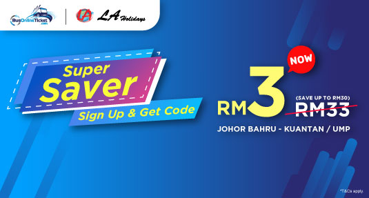 Promo Rm3 Ticket Jb To Kuantan Ump Bus Busonlineticket Com