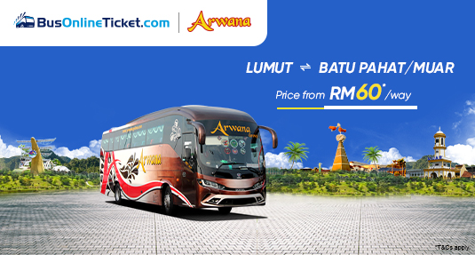 Arwana Express Bus from Lumut to Batu Pahat and Muar with price from RM60