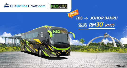Neoliner Bus from TBS to Johor Bahru from RM30