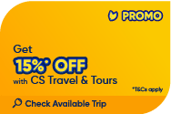 Enjoy 15% OFF with CS Travel Tours