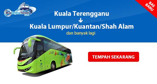 Jasa Pelangi Ekspres Bas dari Kuala Terengganu ke KL, Kuantan, Shah Alam