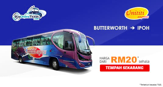 Unititi Express Bus Service from Butterworth to Ipoh