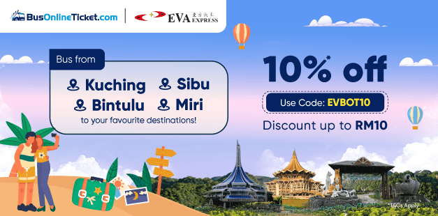 10% OFF up to RM10 with Eva Express