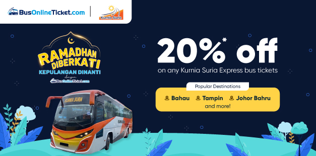 Get Kurnia Express Bus Ticket at 20% OFF