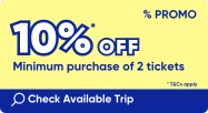 10% OFF on TRA Express Bus Ticket