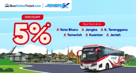 Jengka X Bus Ticket Promo 5% OFF