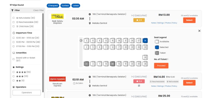 How to Book BusOnline Ticket - Select Bus