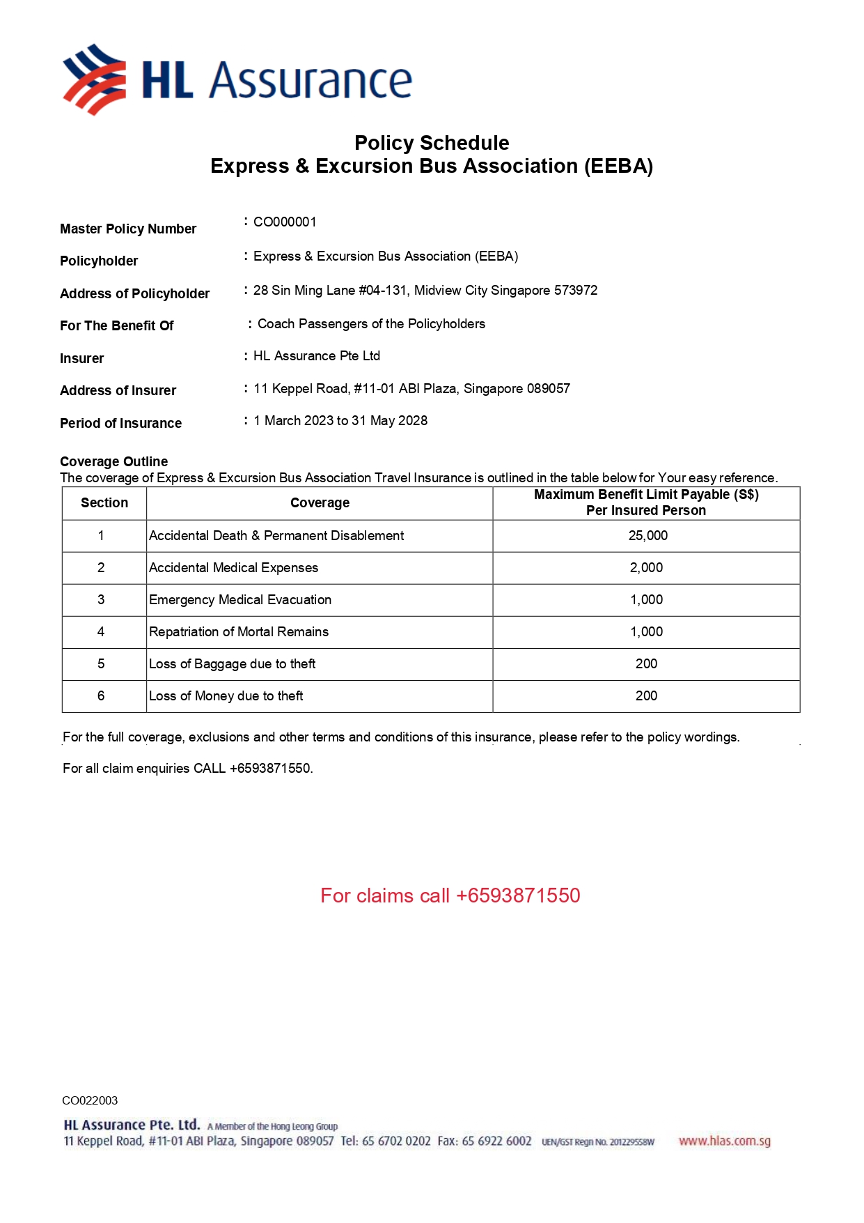 Insurance sample